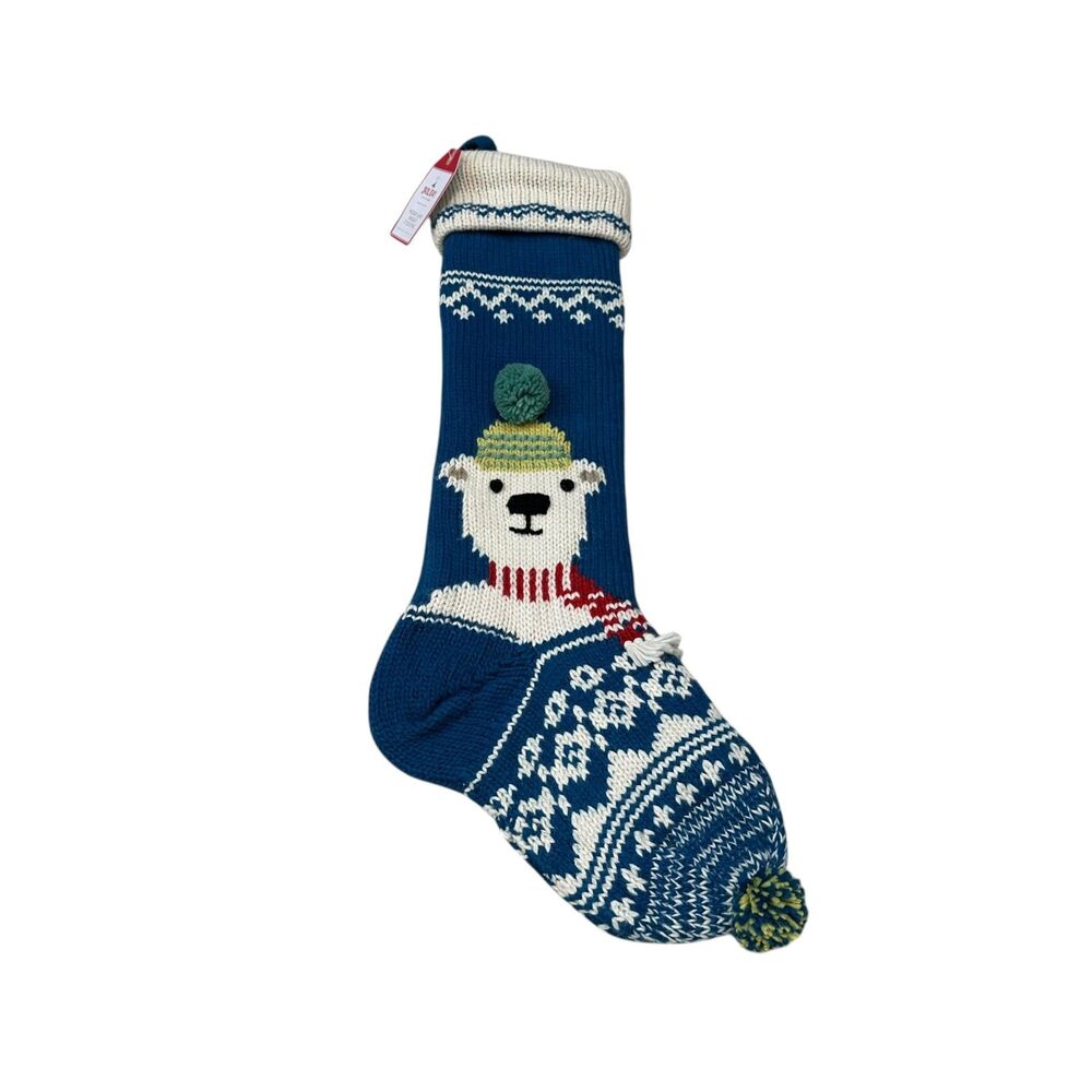 Pottery Barn Kids Merry & Bright Polar Bear Christmas Stocking
